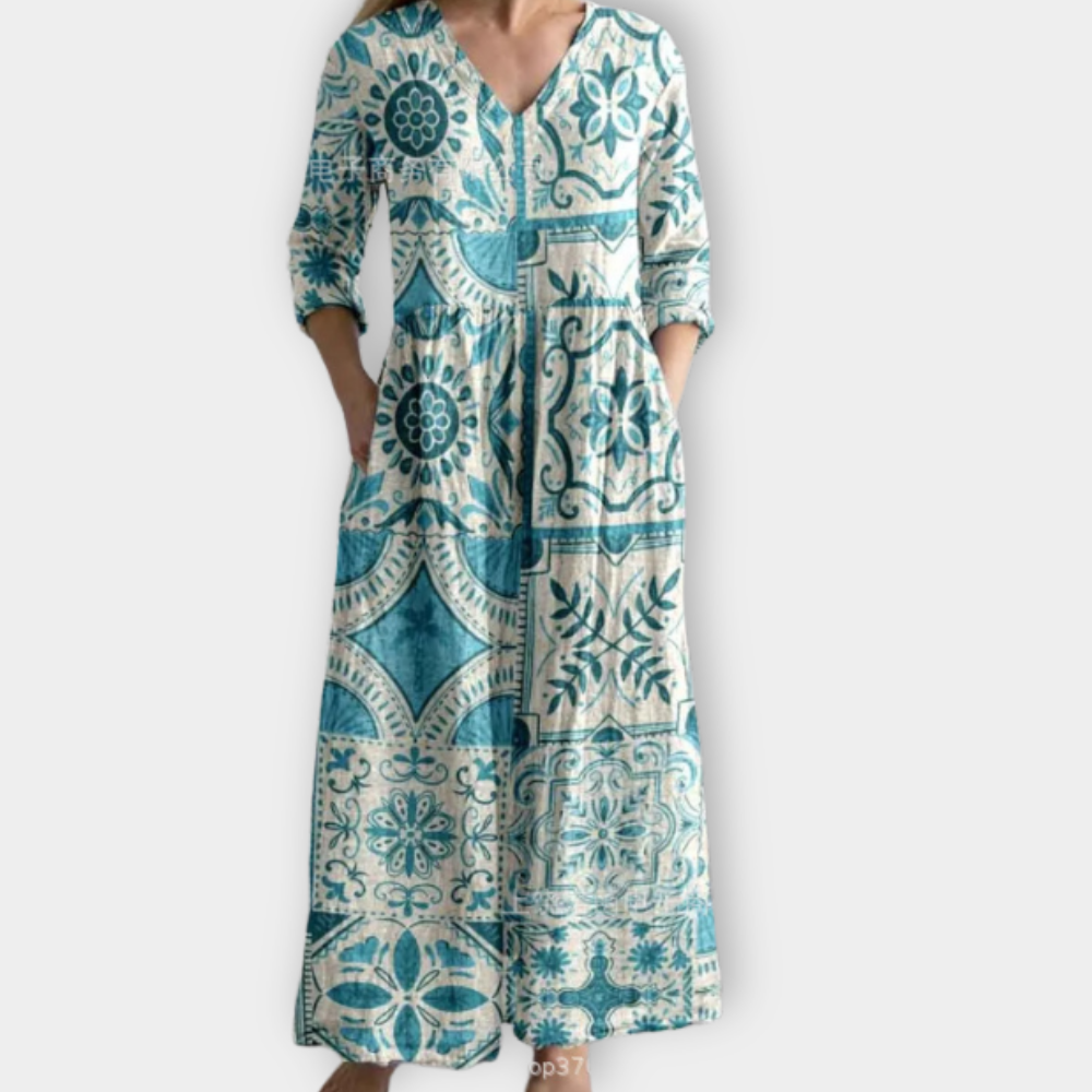 Xaviera | Boho Maxikleid aus weichem Premiumstoff