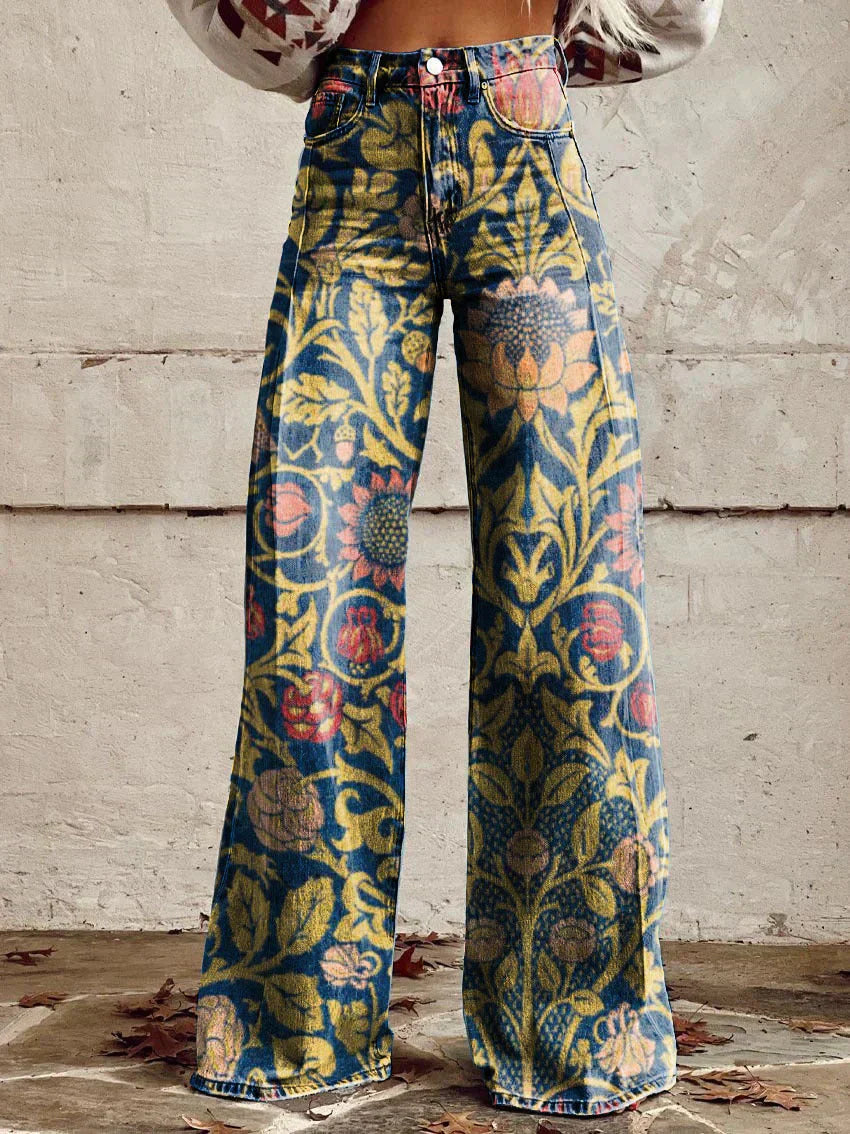 LOTTE DUNKELBLAU BREIT GESCHNITTETE HOSE