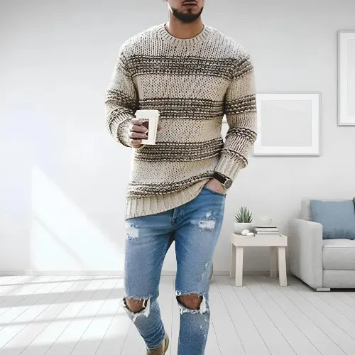 DARREN | ELEGANTER STRICKPULLOVER - BEIGE