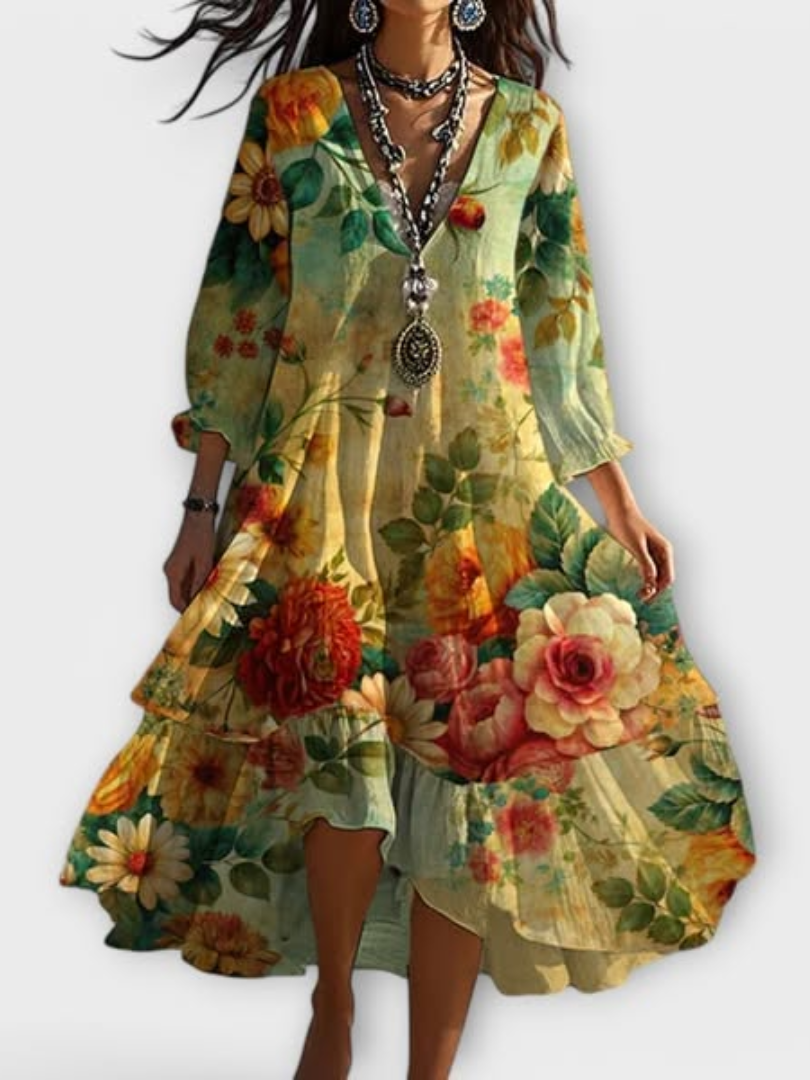 Myla™ - Strahlendes Floral Flair Kleid