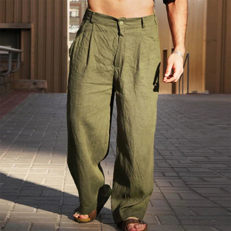 Stevie™ – Herren Leinenhose mit weitem Bein