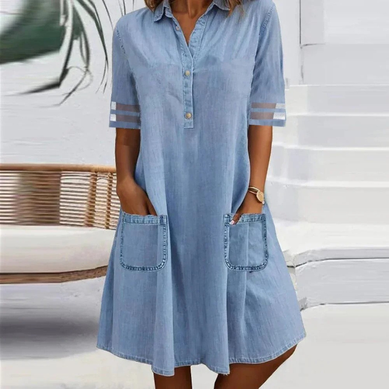 Jill™ - Denim-Minikleid mit Seitentaschen