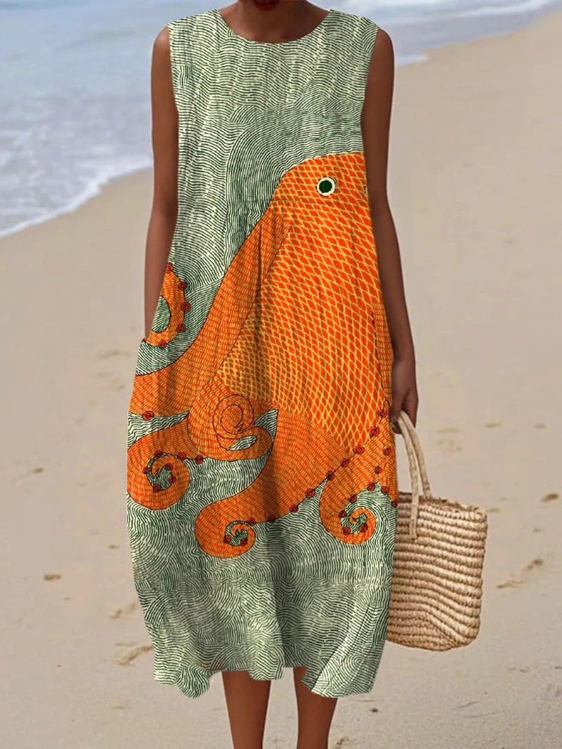 Künstlerisches Strandkleid