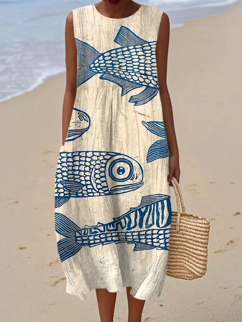 Künstlerisches Strandkleid