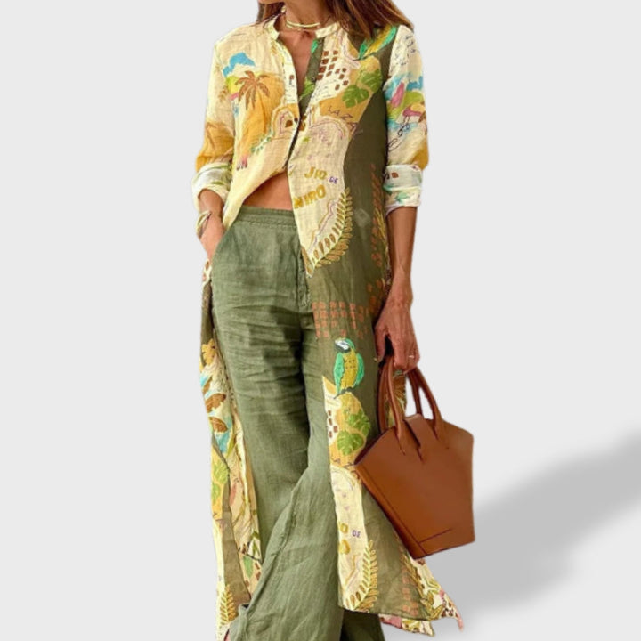 Ines™ - Leichtes Sommer-Leinen-Set