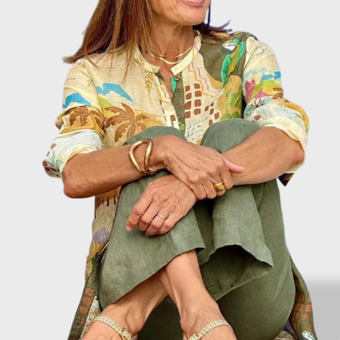 Ines™ - Leichtes Sommer-Leinen-Set