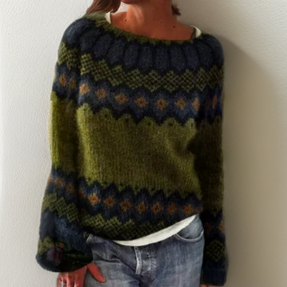 Shaila | Eleganter Pullover Mit Geometrischem Muster