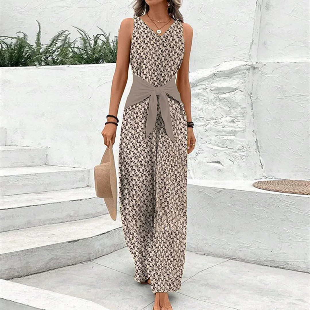 Eliana - Ärmelloser Jumpsuit Mit Rundhalsausschnitt