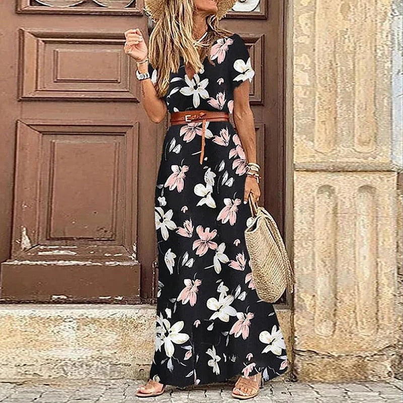 Teske™ - Maxi Ibiza Kleid - Inklusive Gürtel