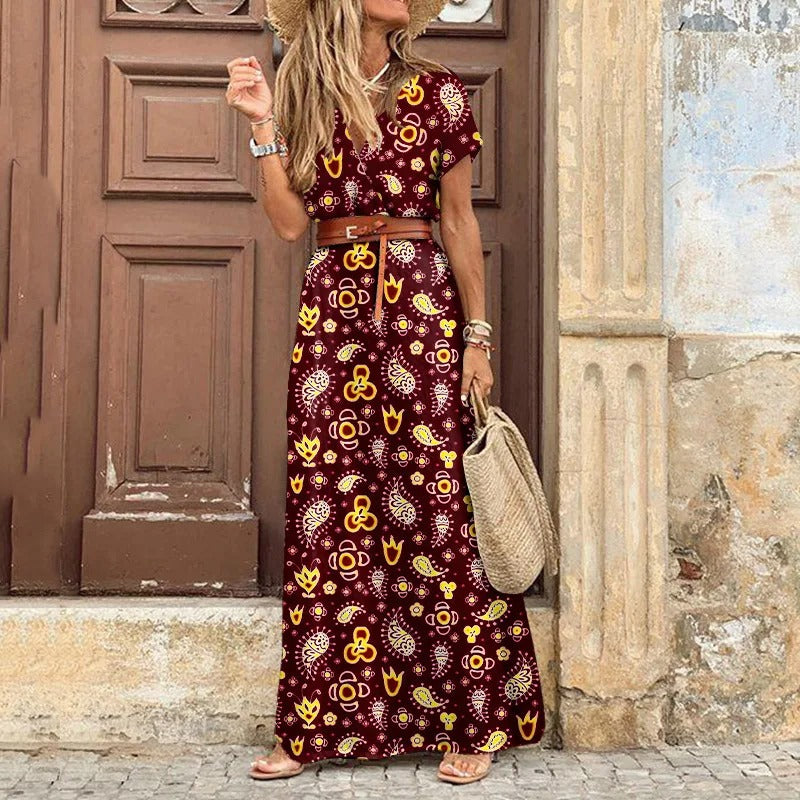 Marith™ - Maxi Ibiza Kleid - Inklusive Gürtel