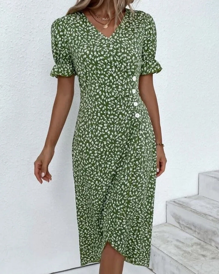 Ellaine™ - Florales Bauchbedeckendes Sommerkleid
