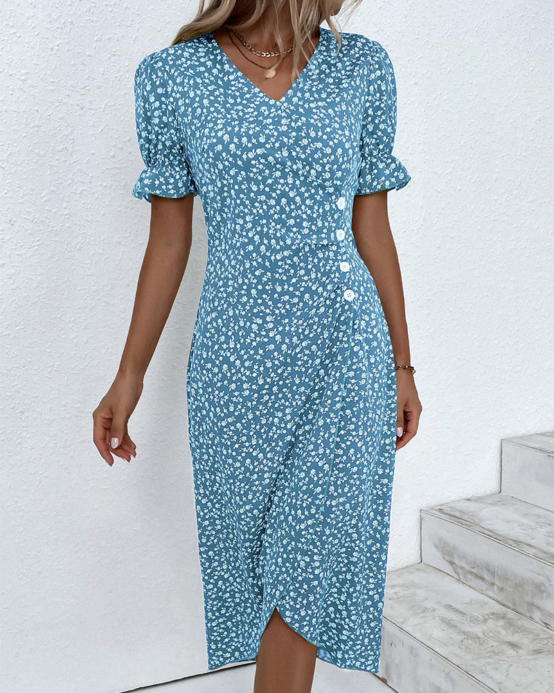 Ellaine™ - Florales Bauchbedeckendes Sommerkleid