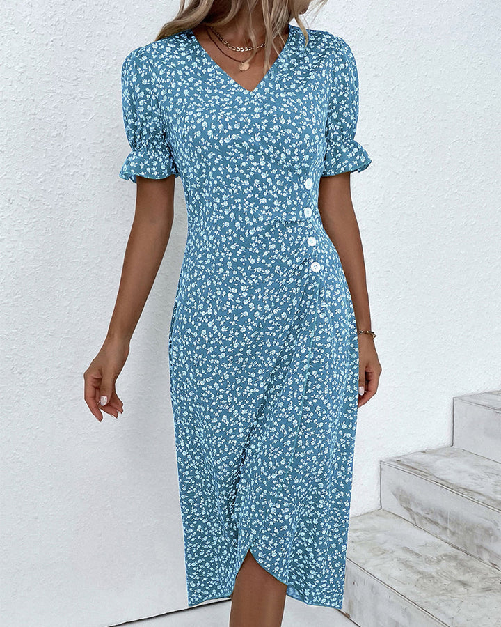 Ellaine™ - Florales Bauchbedeckendes Sommerkleid