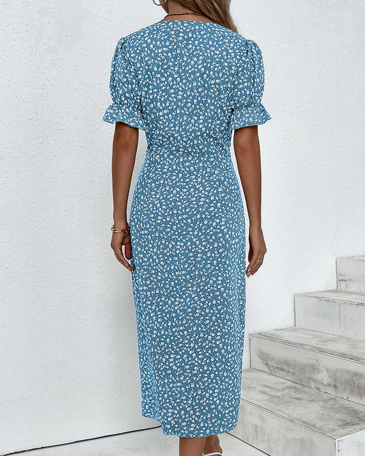 Ellaine™ - Florales Bauchbedeckendes Sommerkleid