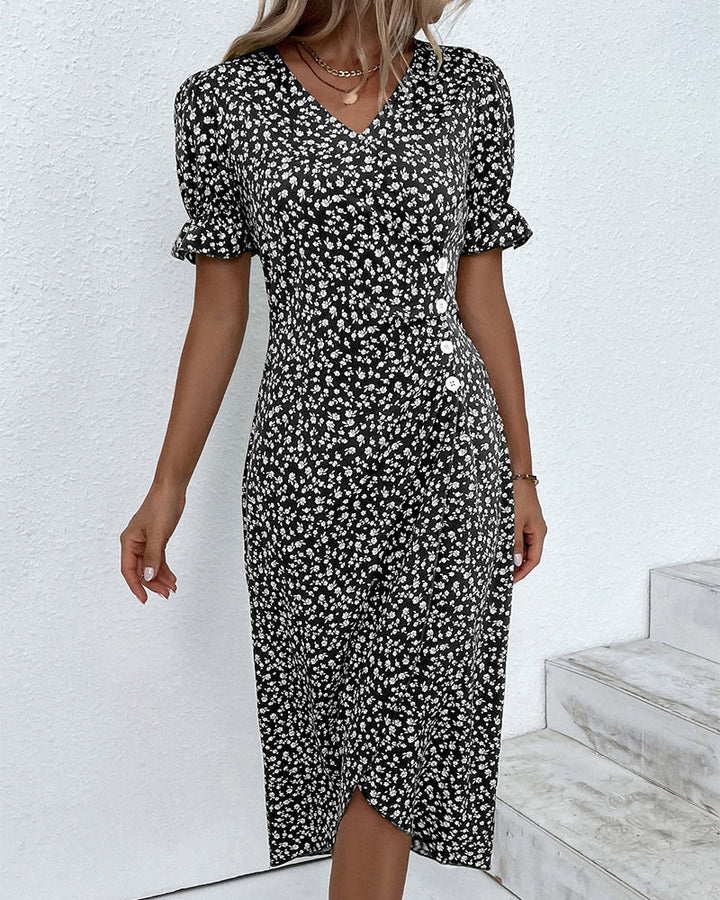 Ellaine™ - Florales Bauchbedeckendes Sommerkleid