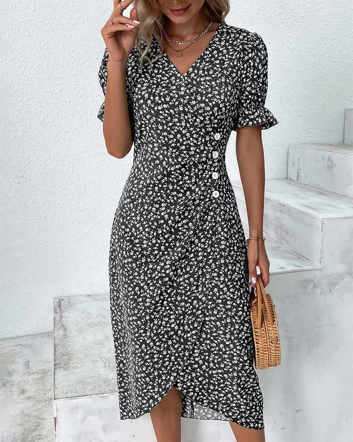 Ellaine™ - Florales Bauchbedeckendes Sommerkleid