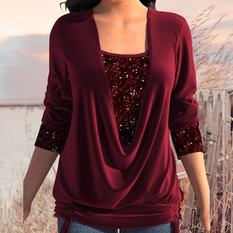 Kiara™ - Langärmeliges Shirt mit Pailletten