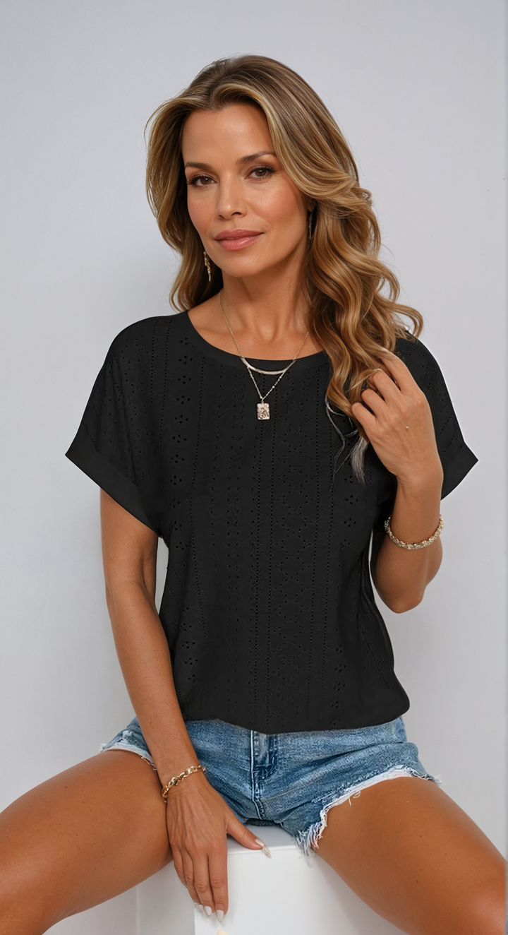 Riza™ - Lässiges Lochmuster Top