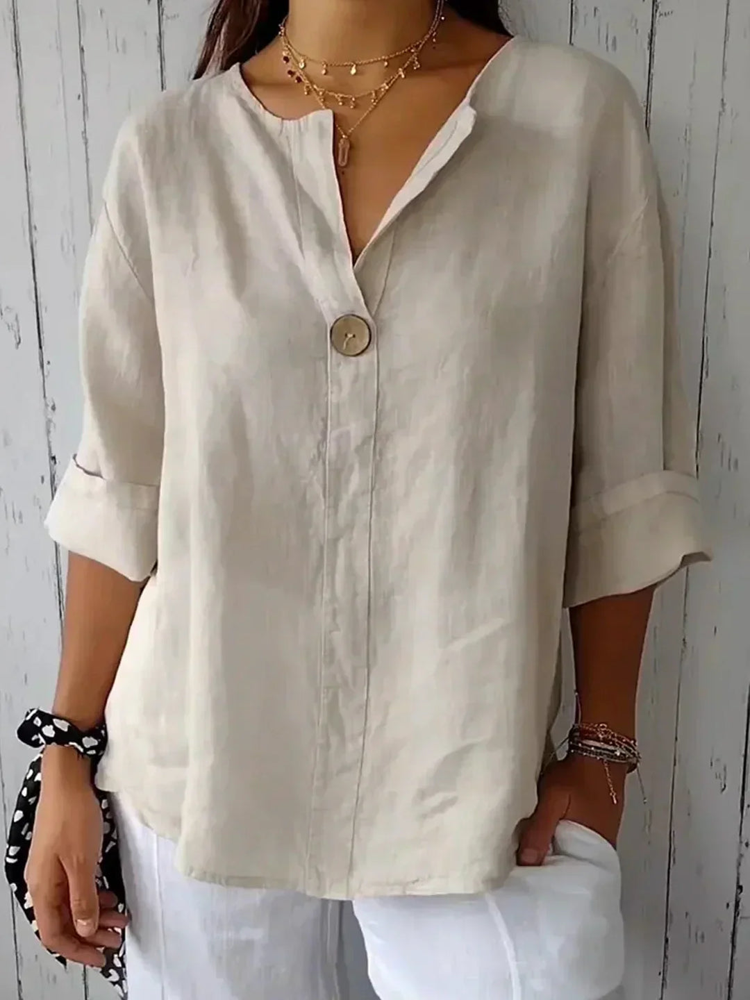 Jessa™ - Legere V-Ausschnitt Bluse