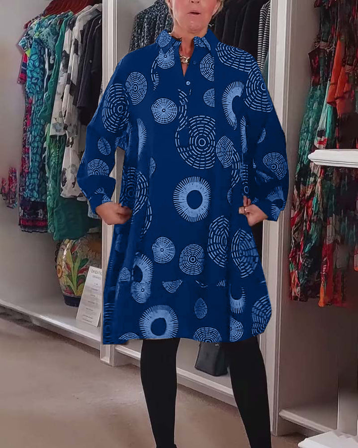 Marlene™ - Lässiges Kleid mit geometrischem Druck