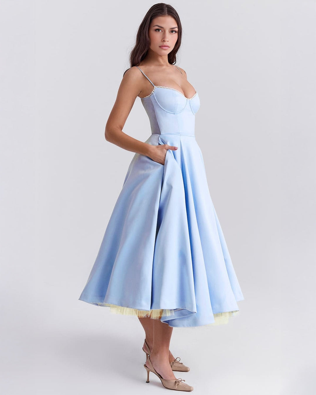 Ophira™ - Elegantes Korsett-Midi-Kleid