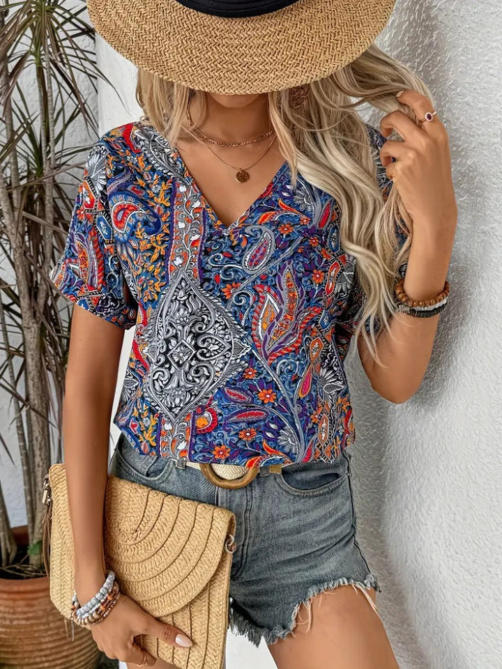 Livia - Lockeres Sommer-Paisley-Top