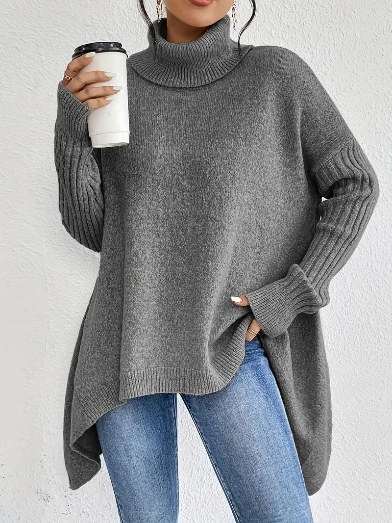 Bridgette™ - Bequemer langer Rollkragenpullover