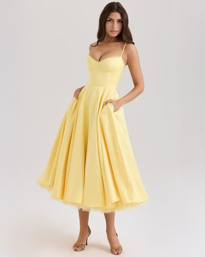 Ophira™ - Elegantes Korsett-Midi-Kleid
