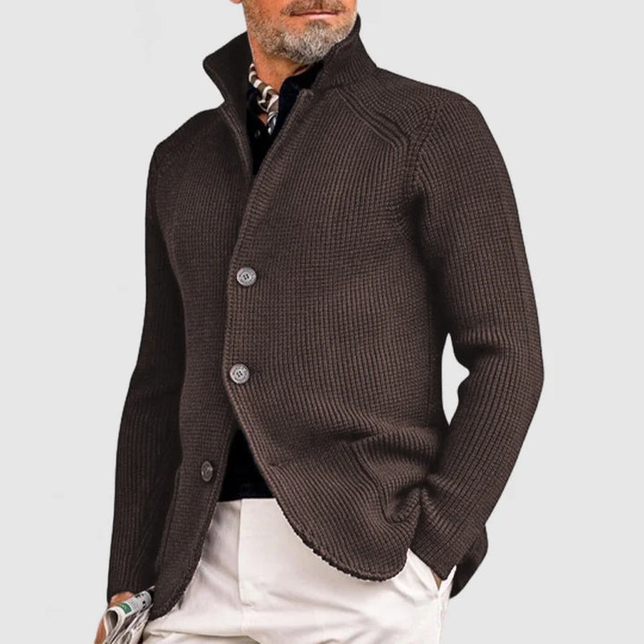 Max | Feinstrick-Herrenstrickjacke mit Knopfverschluss