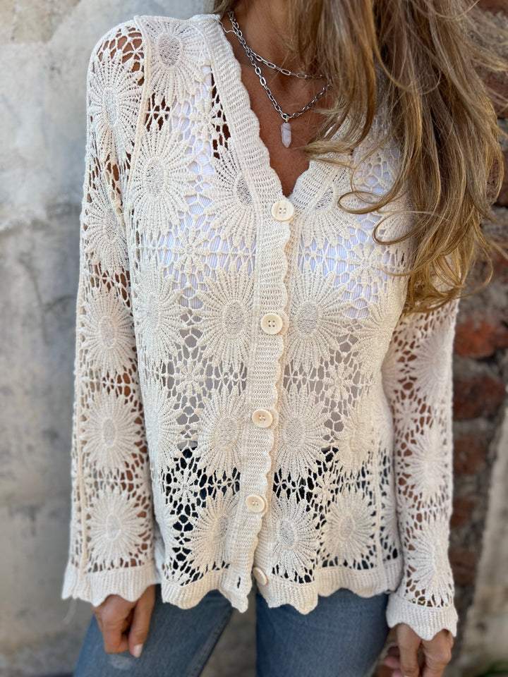 Nadia™ - Bequemer Spitzen-Cardigan