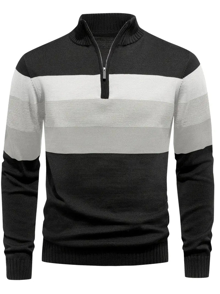 Brit & Boho™️ | Der Luxe Colorblock Quarter Zip