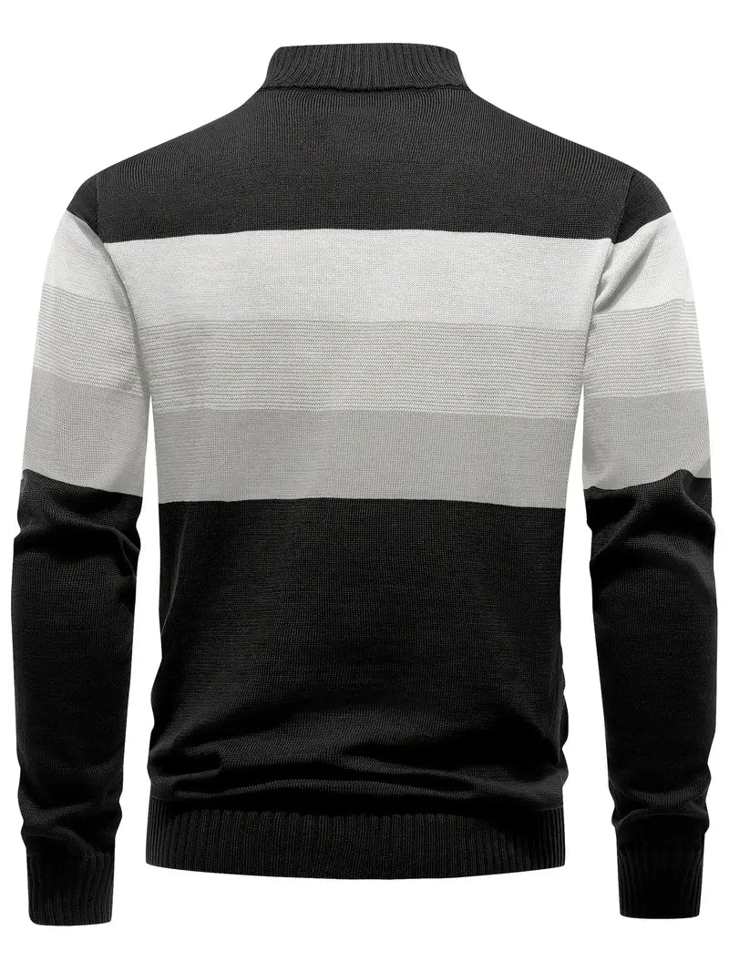 Brit & Boho™️ | Der Luxe Colorblock Quarter Zip