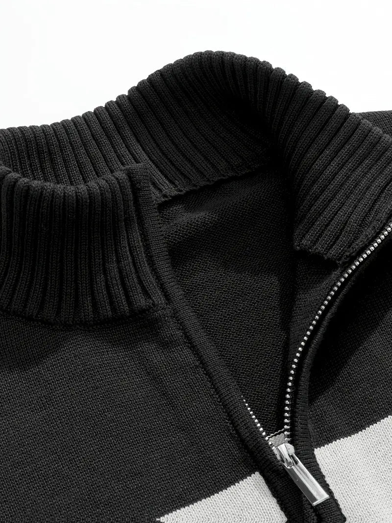 Brit & Boho™️ | Der Luxe Colorblock Quarter Zip