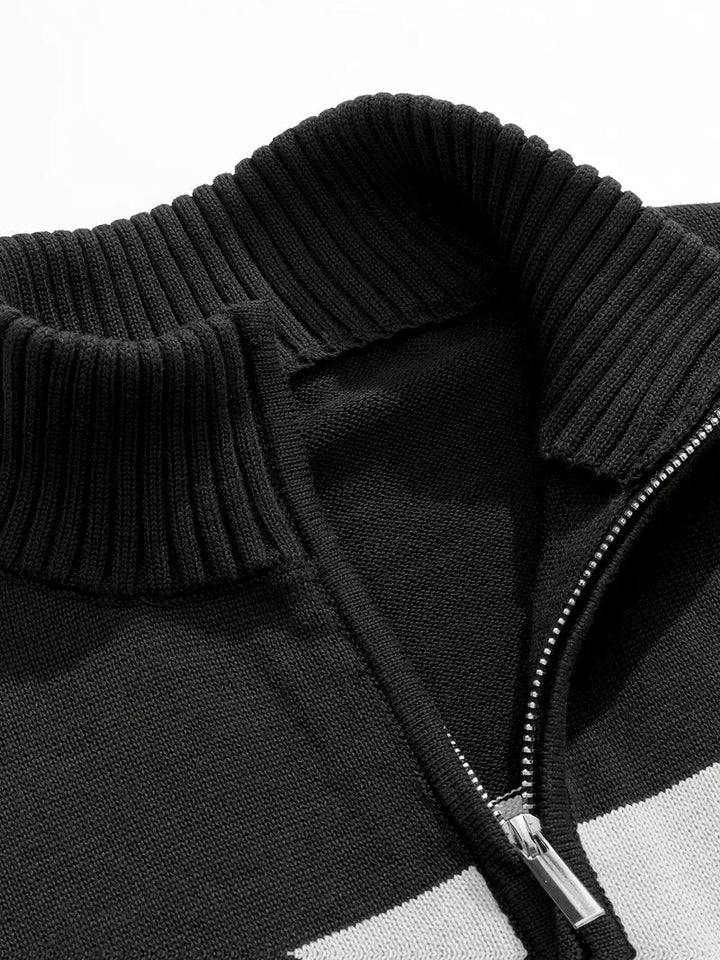 Brit & Boho™️ | Der Luxe Colorblock Quarter Zip