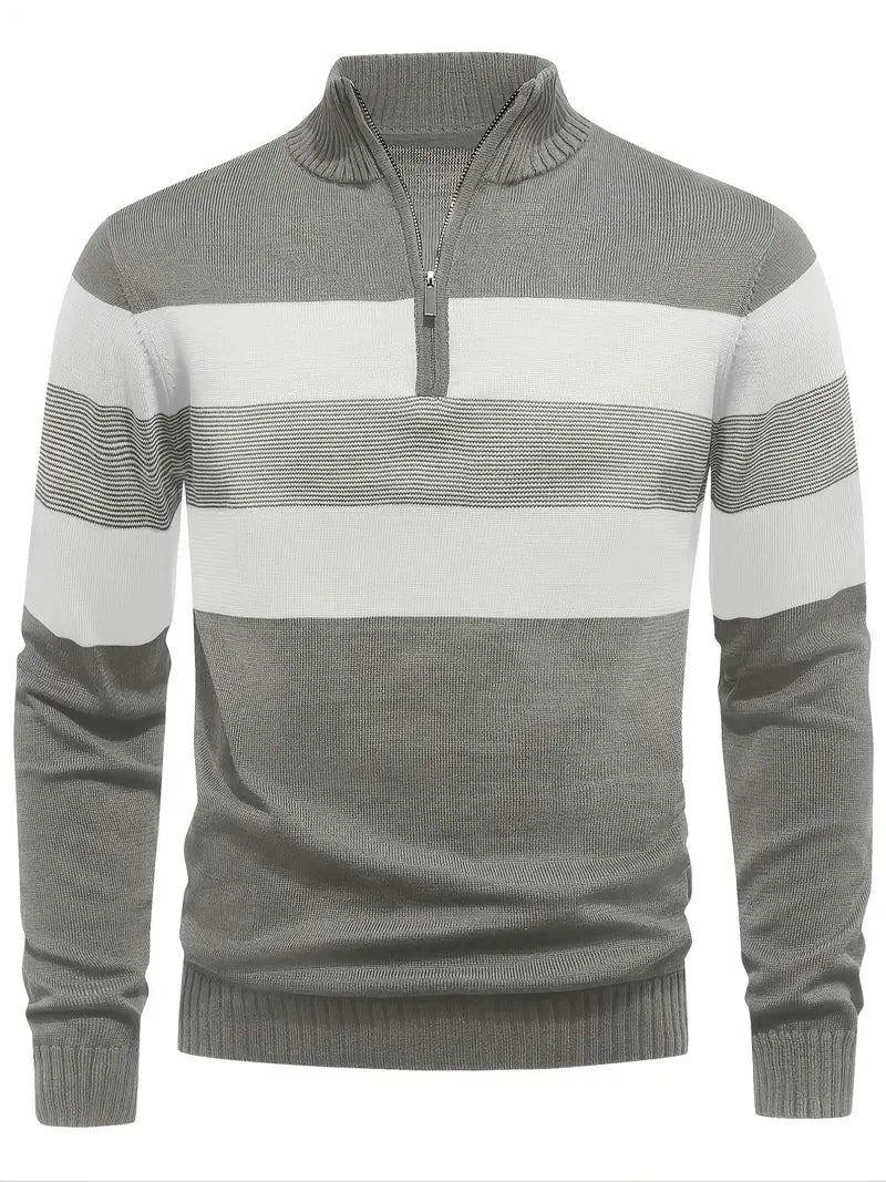 Brit & Boho™️ | Der Luxe Colorblock Quarter Zip