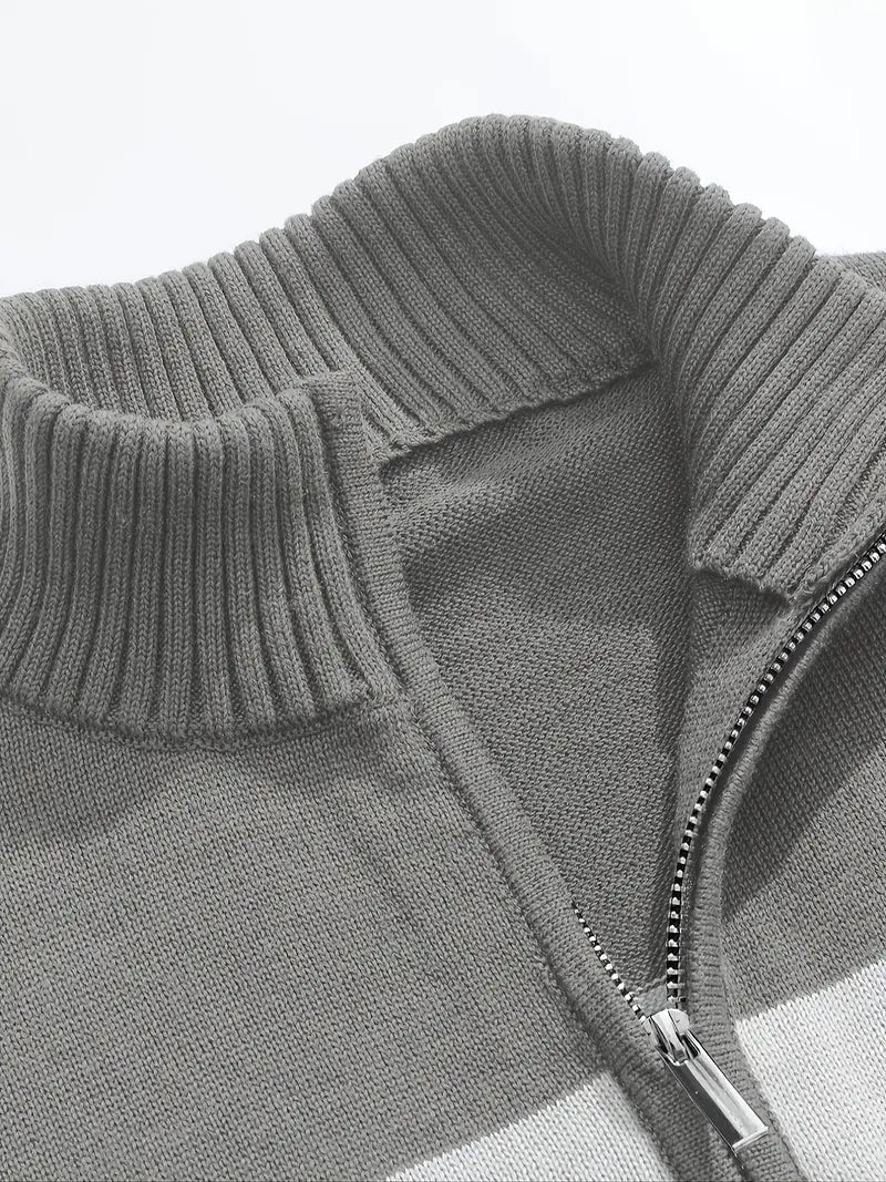 Brit & Boho™️ | Der Luxe Colorblock Quarter Zip