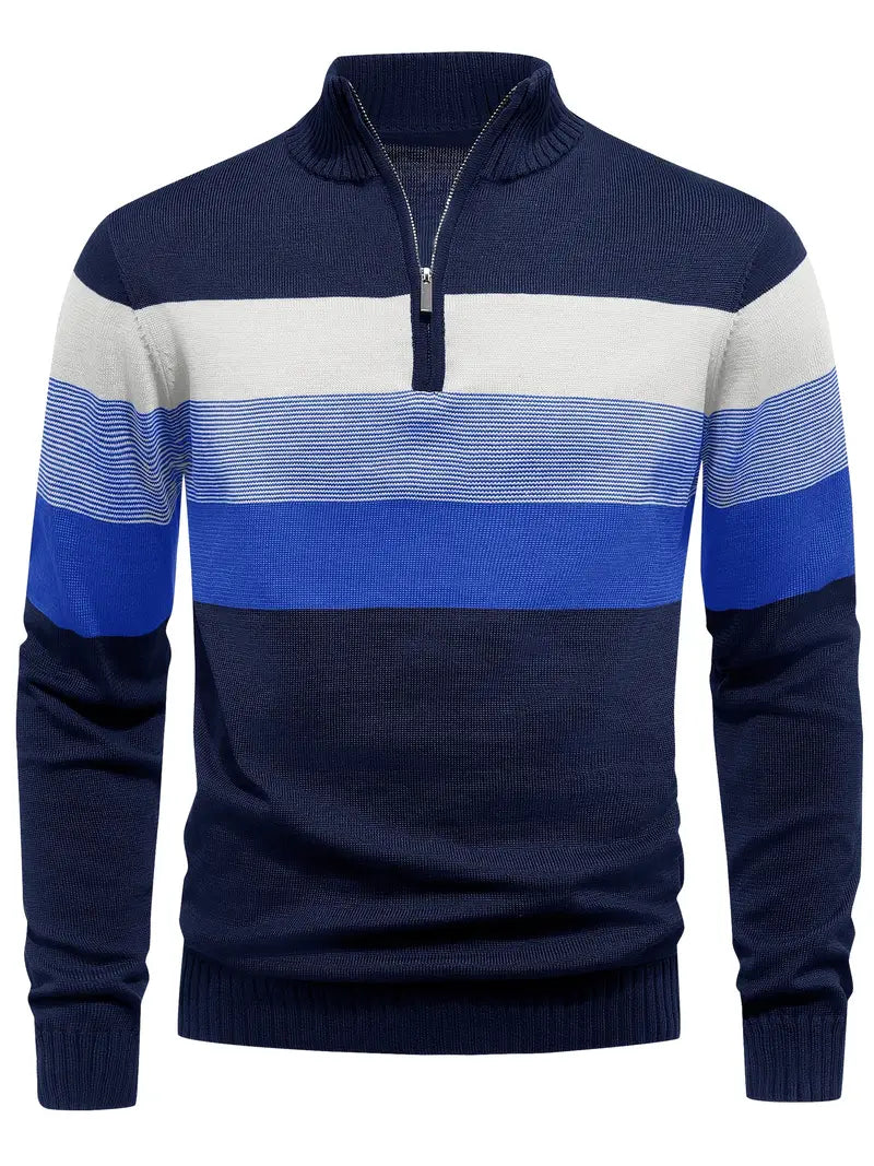 Brit & Boho™️ | Der Luxe Colorblock Quarter Zip