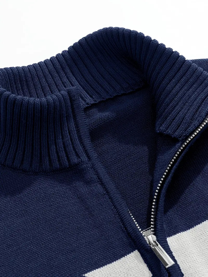 Brit & Boho™️ | Der Luxe Colorblock Quarter Zip