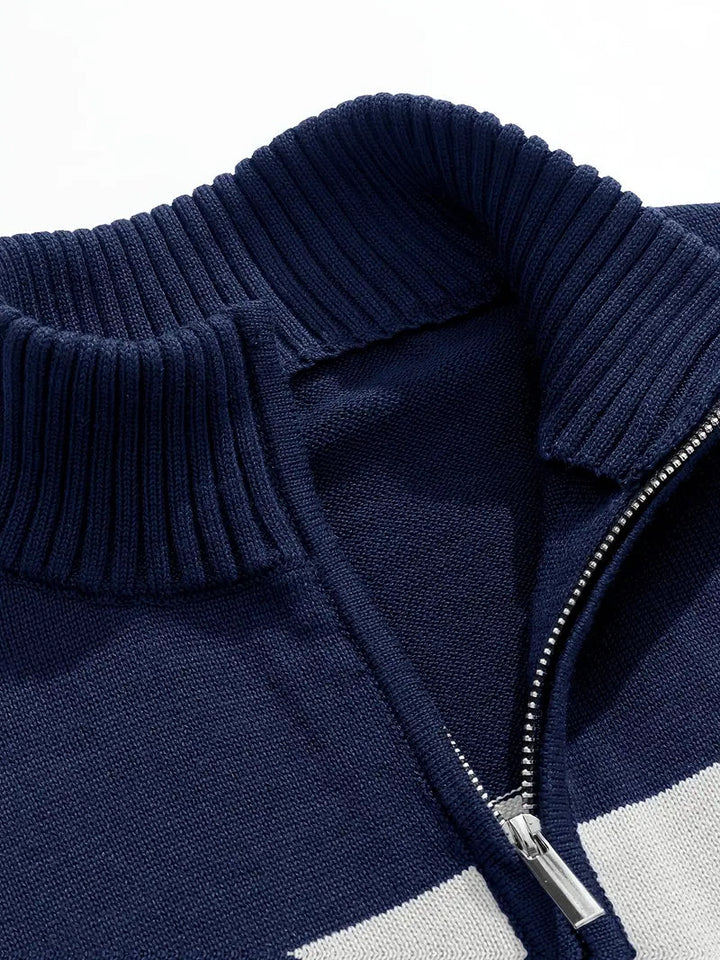 Brit & Boho™️ | Der Luxe Colorblock Quarter Zip