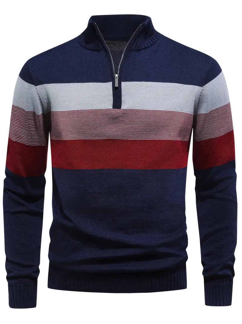 Brit & Boho™️ | Der Luxe Colorblock Quarter Zip