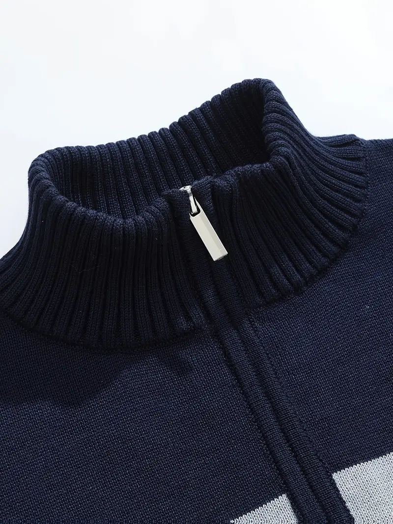 Brit & Boho™️ | Der Luxe Colorblock Quarter Zip