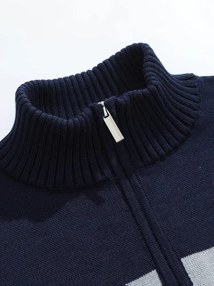 Brit & Boho™️ | Der Luxe Colorblock Quarter Zip