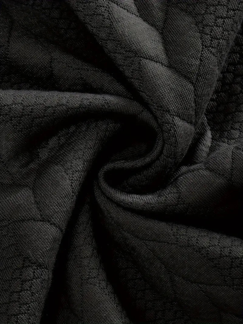 Brit & Boho™️ | Lässiger Jacquard Quarter-Zip Pullover