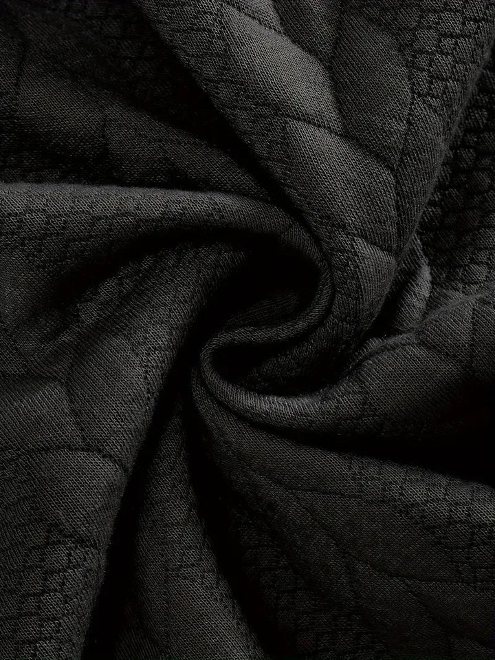 Brit & Boho™️ | Lässiger Jacquard Quarter-Zip Pullover