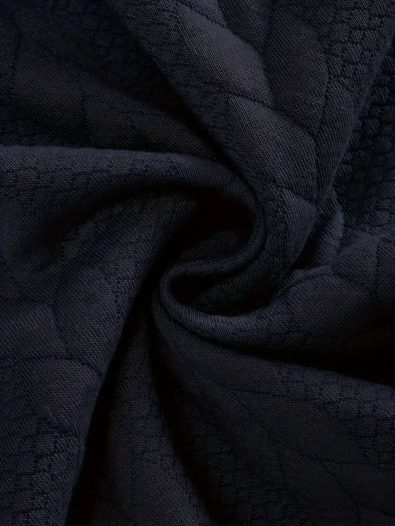 Brit & Boho™️ | Lässiger Jacquard Quarter-Zip Pullover