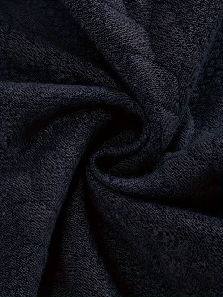 Brit & Boho™️ | Lässiger Jacquard Quarter-Zip Pullover