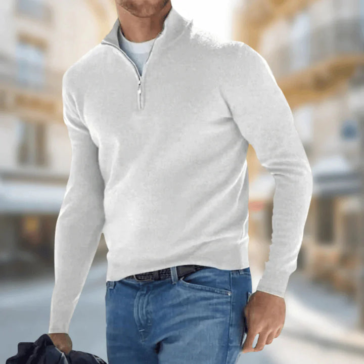 Brit & Boho™️ | Hudson - Herren Viertelreißverschluss Pullover