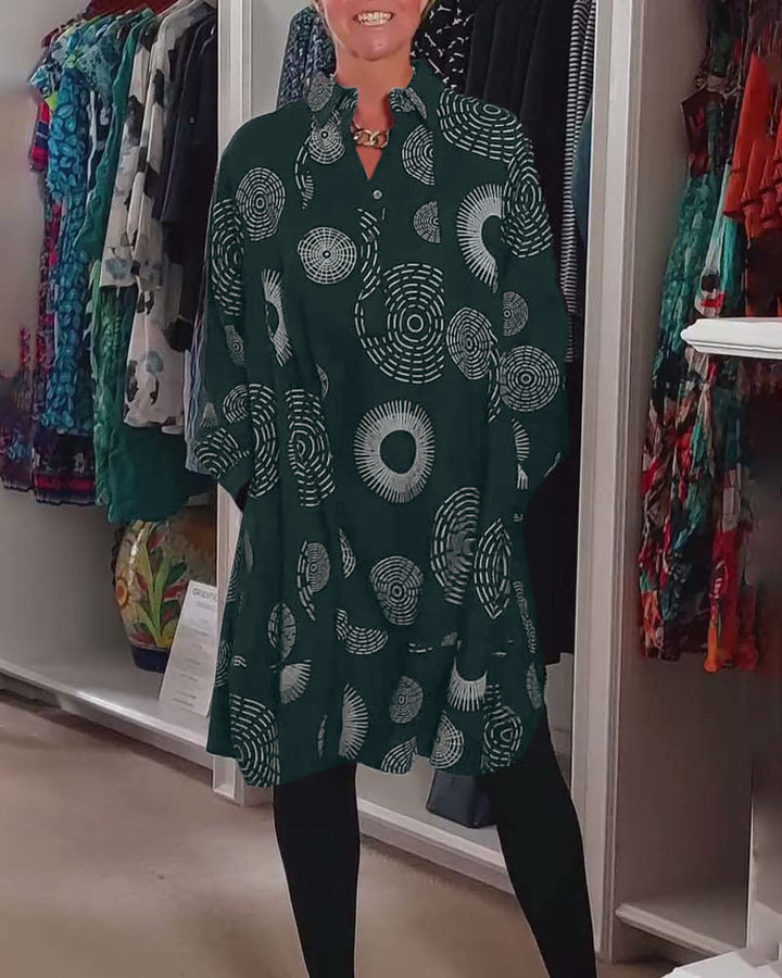 Marlene™ - Lässiges Kleid mit geometrischem Druck