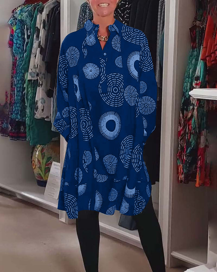 Marlene™ - Lässiges Kleid mit geometrischem Druck