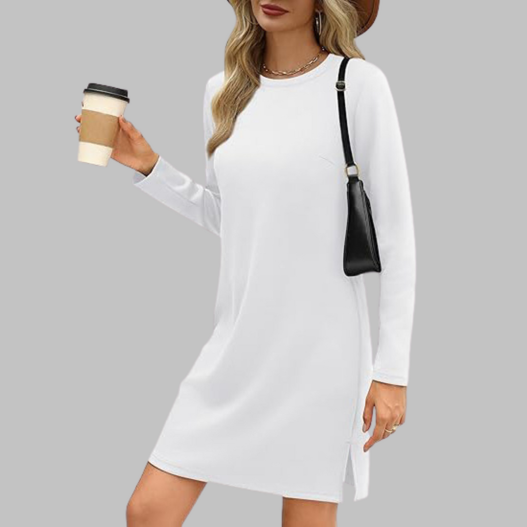 Talia™ – Lässiges Minikleid mit langen Ärmeln und Rundhalsausschnitt
